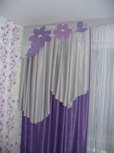 фиолетовая штора