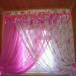 Розовая штора для детской